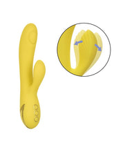 Calexotics California Dreaming San Diego Seduction Rechargeable Silicone Rabbit Vibrator Yellow Rabbit Vibrators